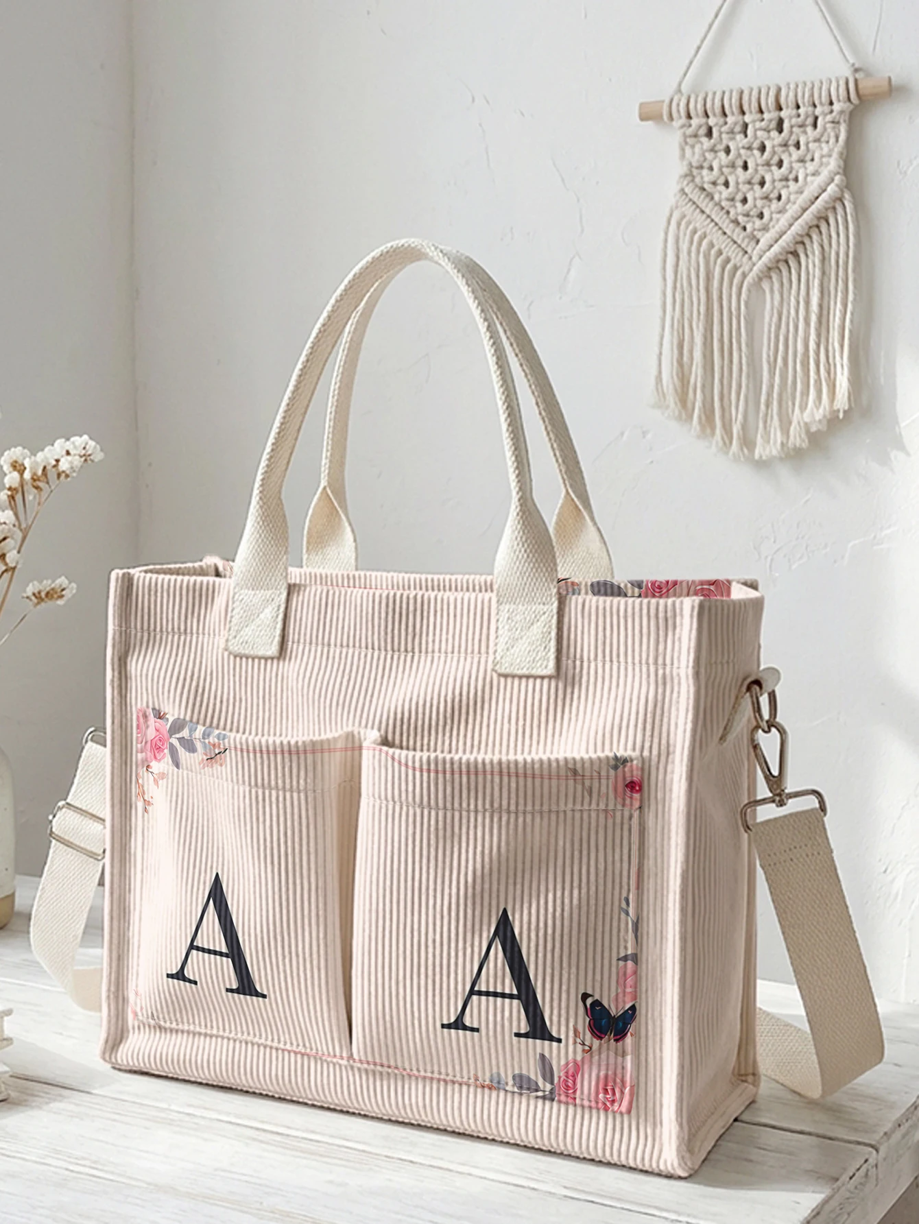 Сумка-тоут из вельвета с монограммой и цветочным принтом, большая вместительная сумка с несколькими карманами, персонализированная сумка через плечо для ежедневных поездок
Сумка-тоут из вельвета с монограммой и цветочным принтом, большая вместительная сумка с несколькими карманами, персонализированная сумка через плечо для ежедневных поездок