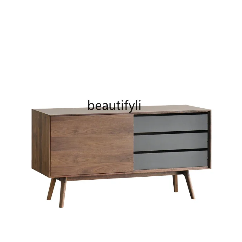 Nordic Italian minimalist solid wood dining side cabinet, black walnut storage cabinet, living room storage cabinet
Nordic Italian minimalist solid wood dining side cabinet, black walnut storage cabinet, living room storage cabinet