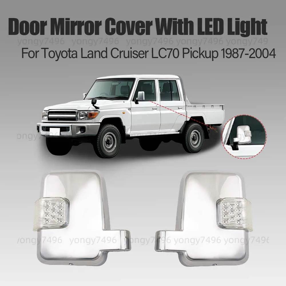 Крышка дверного зеркала со светодиодной подсветкой для Toyota Land Cruiser LC70 FJ70 70 Pickup 1987-2004, автомобильные аксессуары, хромированные серебряные наклейки
Крышка дверного зеркала со светодиодной подсветкой для Toyota Land Cruiser LC70 FJ70 70 Pickup 1987-2004, автомобильные аксессуары, хромированные серебряные наклейки