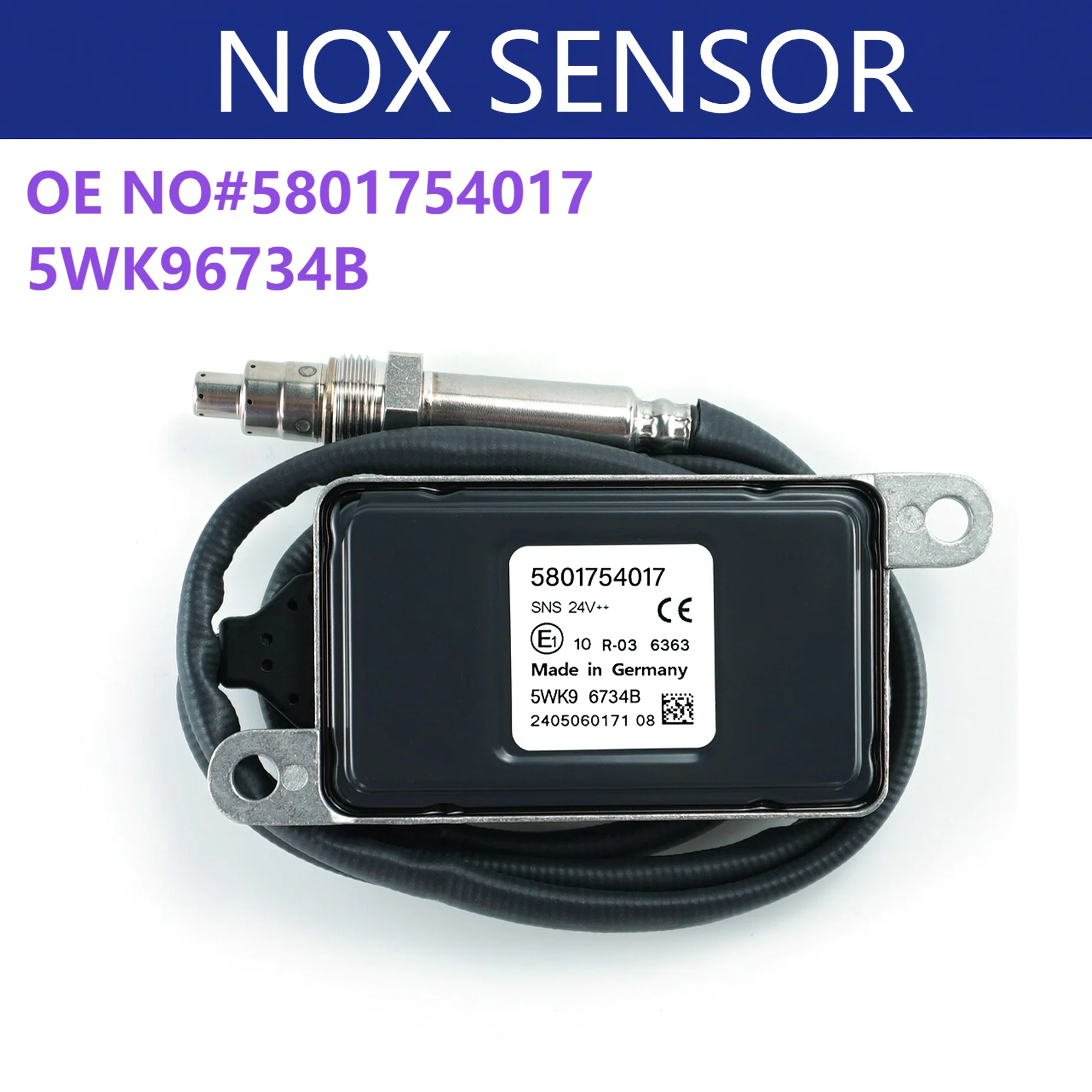 5801754017 Nitrogen Oxide Oxygen NOx Sensor 5WK96734B 5801754017 for Mercedes Benz Auto Parts
5801754017 Nitrogen Oxide Oxygen NOx Sensor 5WK96734B 5801754017 for Mercedes Benz Auto Parts