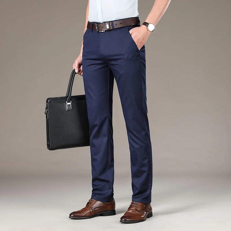 Casual Pants Men's Loose Business Summer Thin Suit Pants Middle-Aged Straight plus Size Versatile High-End Ice Silk Pants
Casual Pants Men's Loose Business Summer Thin Suit Pants Middle-Aged Straight plus Size Versatile High-End Ice Silk Pants