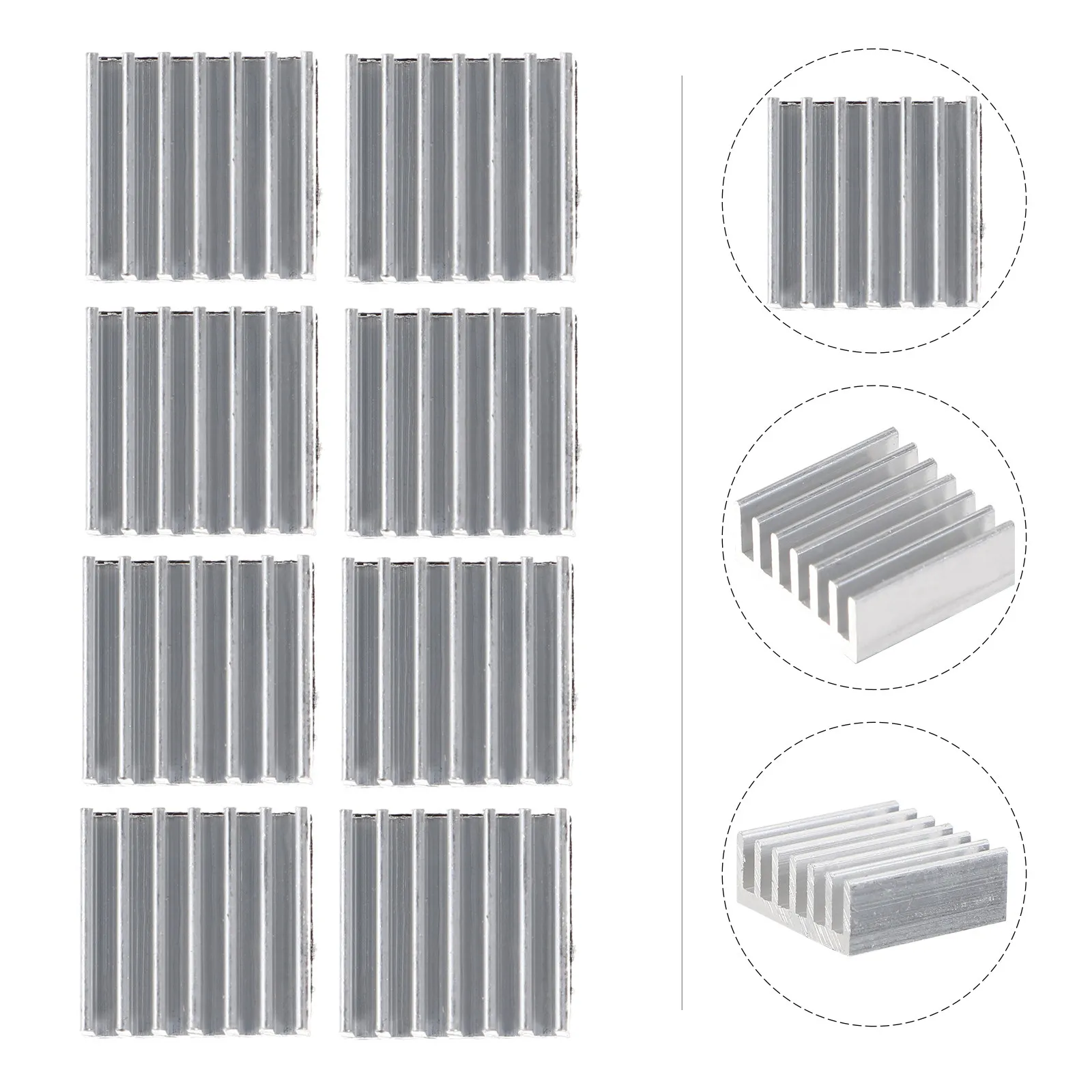 24Pcs Small Aluminum Heatsink Chip Radiator Cooling Pad Glue Back Ic Chip Cooler for Power LED Electronics Cooling
24Pcs Small Aluminum Heatsink Chip Radiator Cooling Pad Glue Back Ic Chip Cooler for Power LED Electronics Cooling
