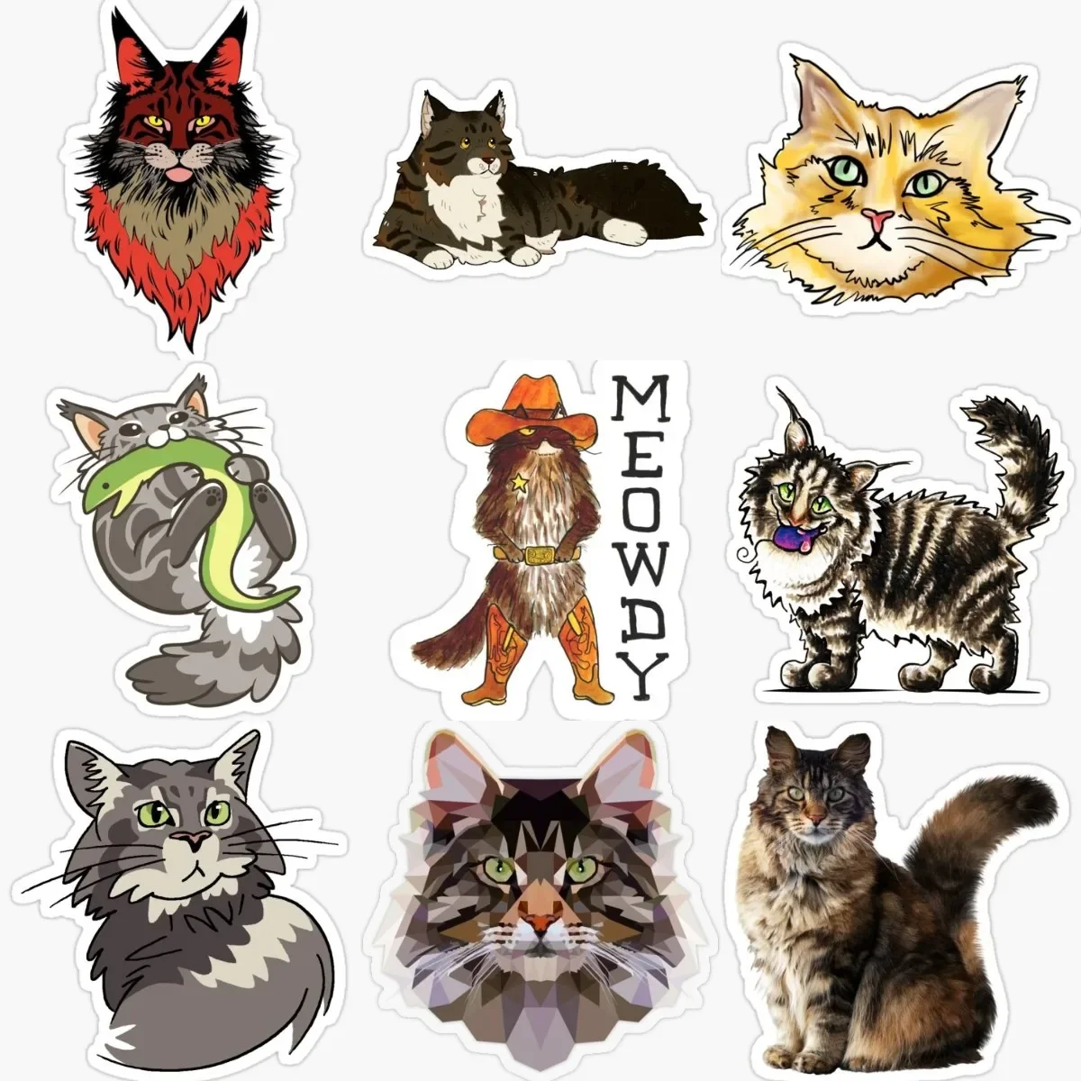 Maine Coon Cat Creative Stickers for Decorate Car Van Wall Fridge Bicycle Table Motorcycle Off-road Window Helmet Camper Bumper
Maine Coon Cat Creative Stickers for Decorate Car Van Wall Fridge Bicycle Table Motorcycle Off-road Window Helmet Camper Bumper