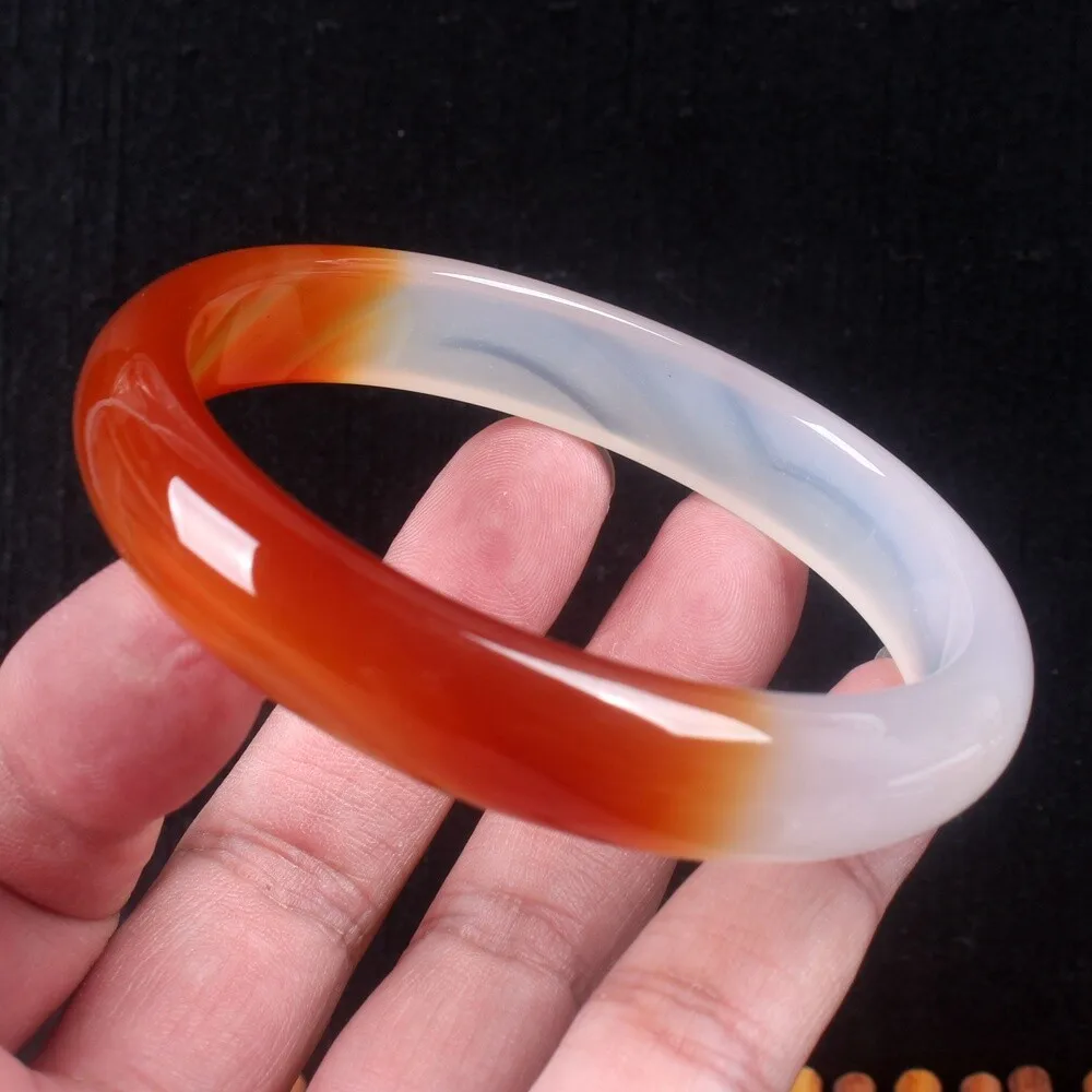 54-64MM Certified Natural Agate Chalcedony red Green Jade Bracelet Bangle
54-64MM Certified Natural Agate Chalcedony red Green Jade Bracelet Bangle