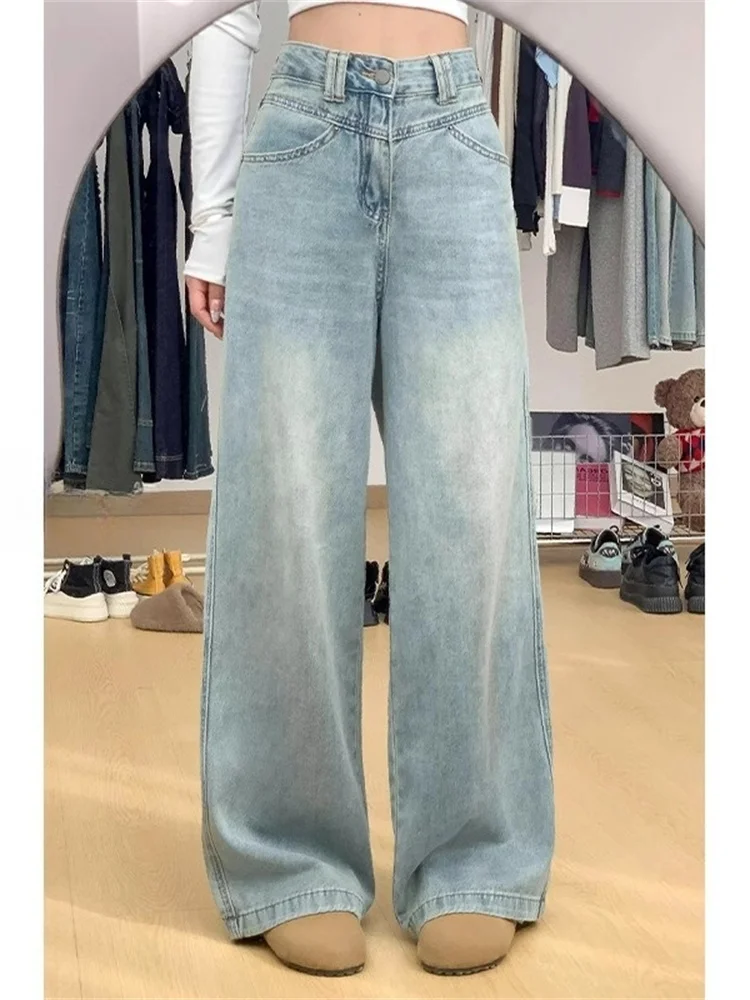 Легкие джинсовые джинсы с высокой талией и широкими штанинами, женские свободные брюки с прямыми штанинами Pear Ape, осенние новые брюки больших размеров
Легкие джинсовые джинсы с высокой талией и широкими штанинами, женские свободные брюки с прямыми штанинами Pear Ape, осенние новые брюки больших размеров