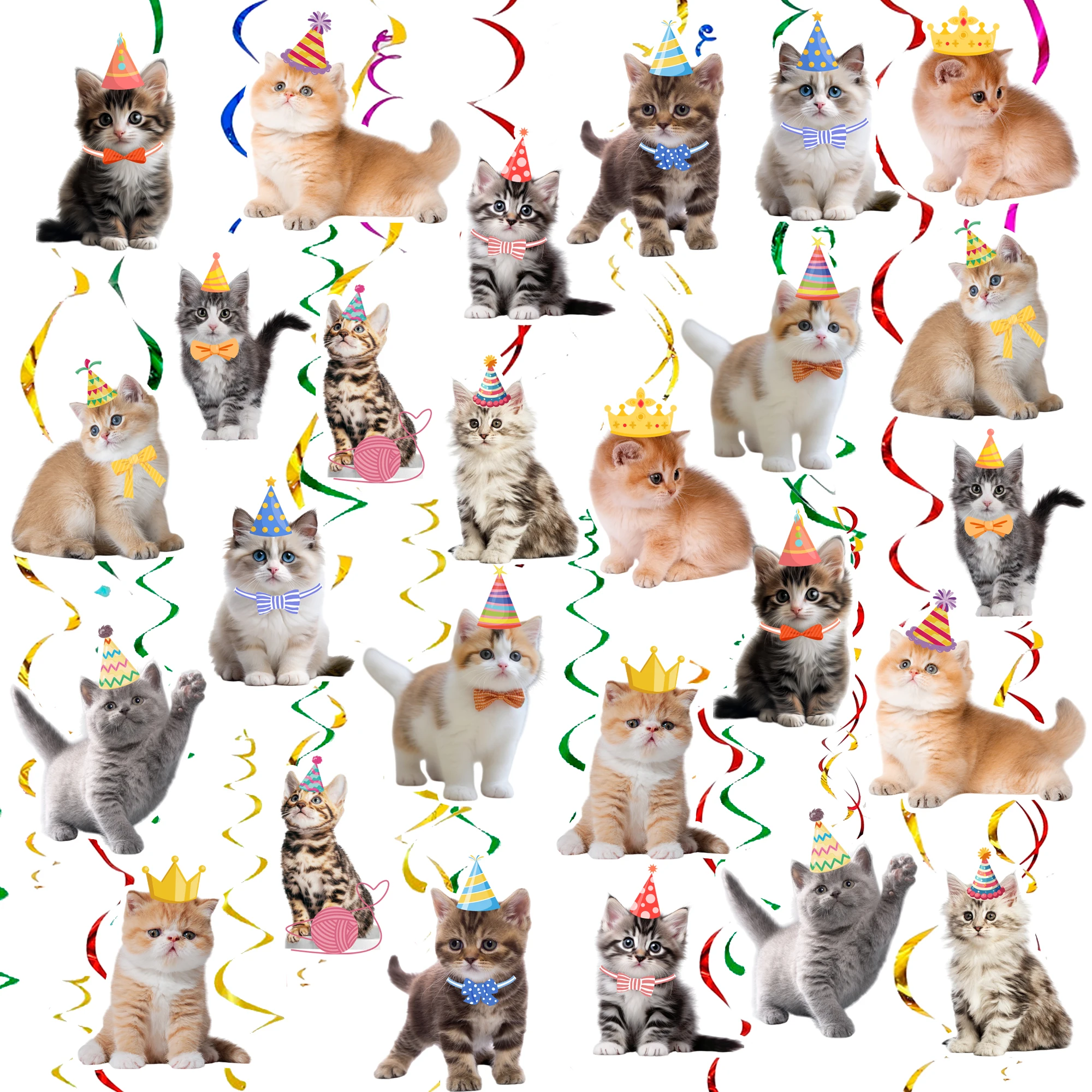 26 Pcs Cat Birthday Party Decorations Swirls Cat Birthday Decorations Cat Swirl Decoration for Cat Theme Birthday Party Supplies
26 Pcs Cat Birthday Party Decorations Swirls Cat Birthday Decorations Cat Swirl Decoration for Cat Theme Birthday Party Supplies