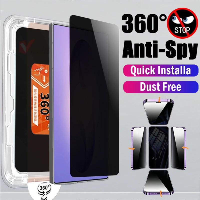 Dust Free Auto Install Privacy Screen Protector for Samsung S26 Ultra S25 Edge S24 FE S23 S23+ S24+ S25+ S26+ Anti-spy Glass
Dust Free Auto Install Privacy Screen Protector for Samsung S26 Ultra S25 Edge S24 FE S23 S23+ S24+ S25+ S26+ Anti-spy Glass