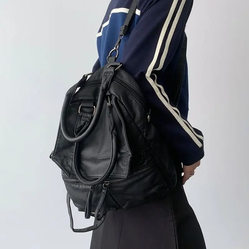 2023 New Retro Shoulder Women Bag Large Capacity Multi Compartment Fashion Shoulder Bag Fashion Motorcycle Style Backpack Women
2023 New Retro Shoulder Women Bag Large Capacity Multi Compartment Fashion Shoulder Bag Fashion Motorcycle Style Backpack Women