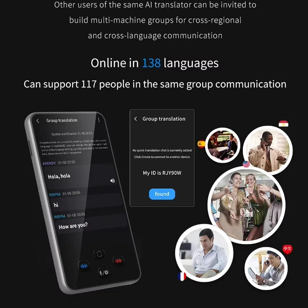 S85 Pro AI Translator Device 3.9-inch IPS Screen 2000mAh Battery 138 Languages
S85 Pro AI Translator Device 3.9-inch IPS Screen 2000mAh Battery 138 Languages