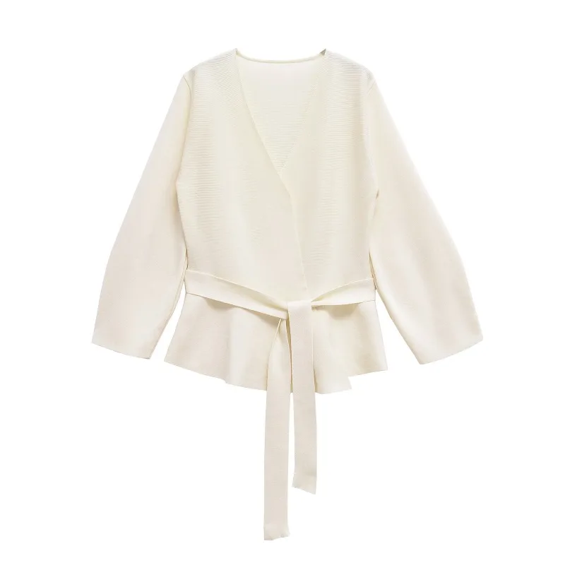 Spring Autumn New Women's Clothing Solid Color Slimming Comes with Belt Shoulder Pads Jacket Retro V-neck Long Sleeve Women Coat
Spring Autumn New Women's Clothing Solid Color Slimming Comes with Belt Shoulder Pads Jacket Retro V-neck Long Sleeve Women Coat