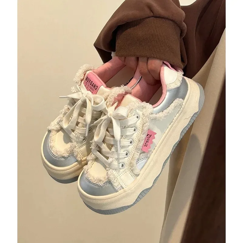 Women's Original Design Frayed Canvas Sneakers Round Toe Platform Sole Lace Up Casual Student Shoes Spring Fall 2026
Women's Original Design Frayed Canvas Sneakers Round Toe Platform Sole Lace Up Casual Student Shoes Spring Fall 2026