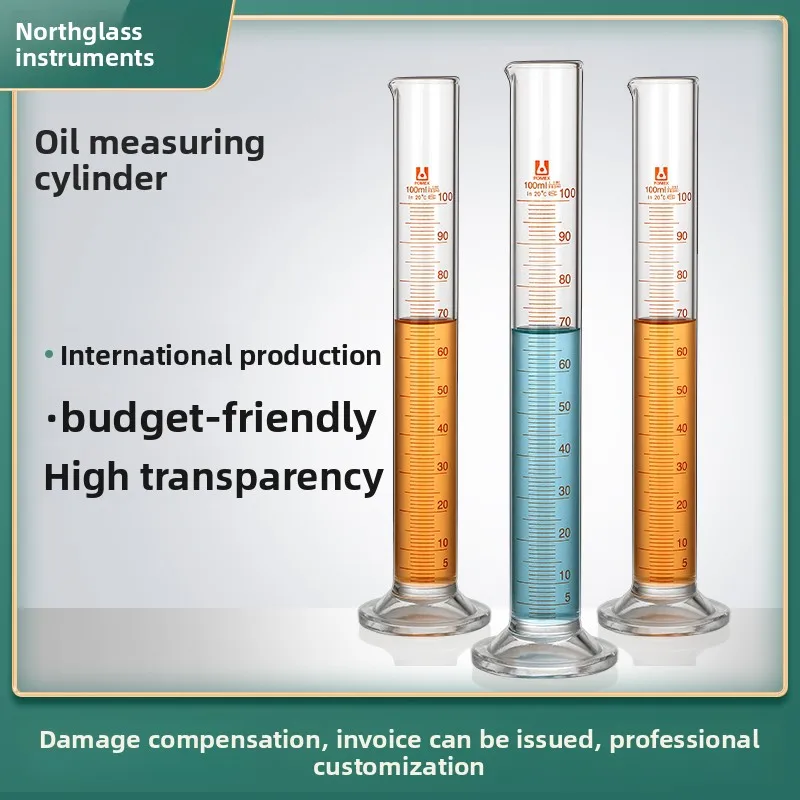 100ml Glass Petroleum Measuring Cylinder with Scale for Distillation Test Lab Use