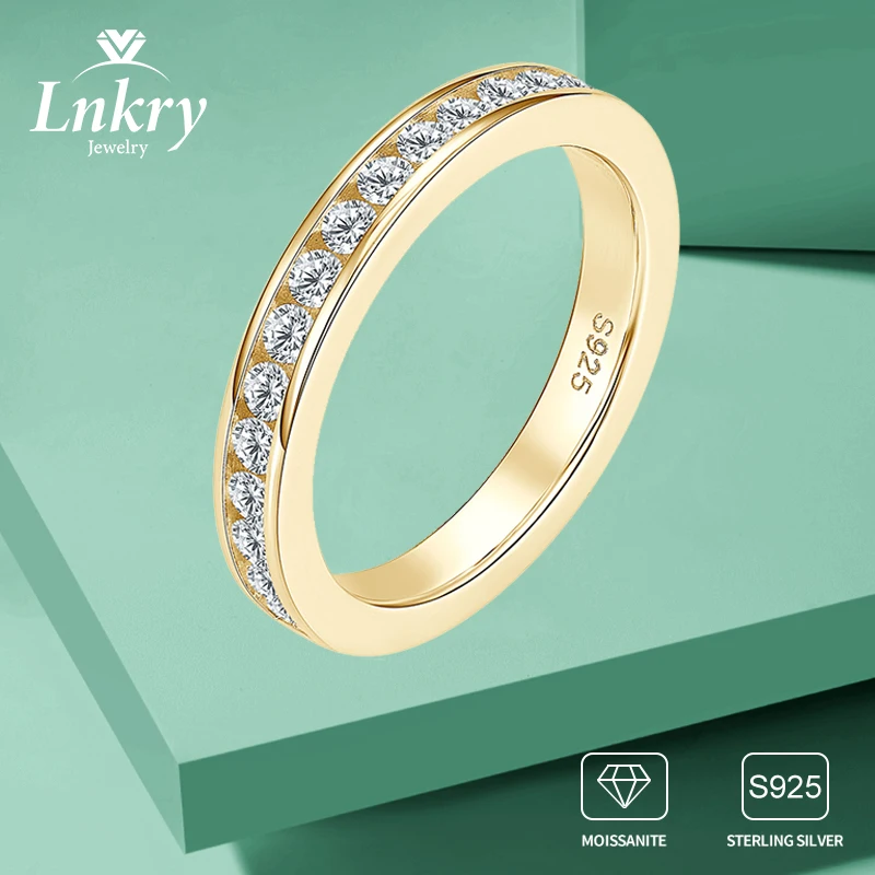 Lnkry 14K Gold Plated Rings 2mm Moissanite Half Eternity Ring Anillo Plata 925 Sterling Silver Wedding Band For Women Jewelry
Lnkry 14K Gold Plated Rings 2mm Moissanite Half Eternity Ring Anillo Plata 925 Sterling Silver Wedding Band For Women Jewelry