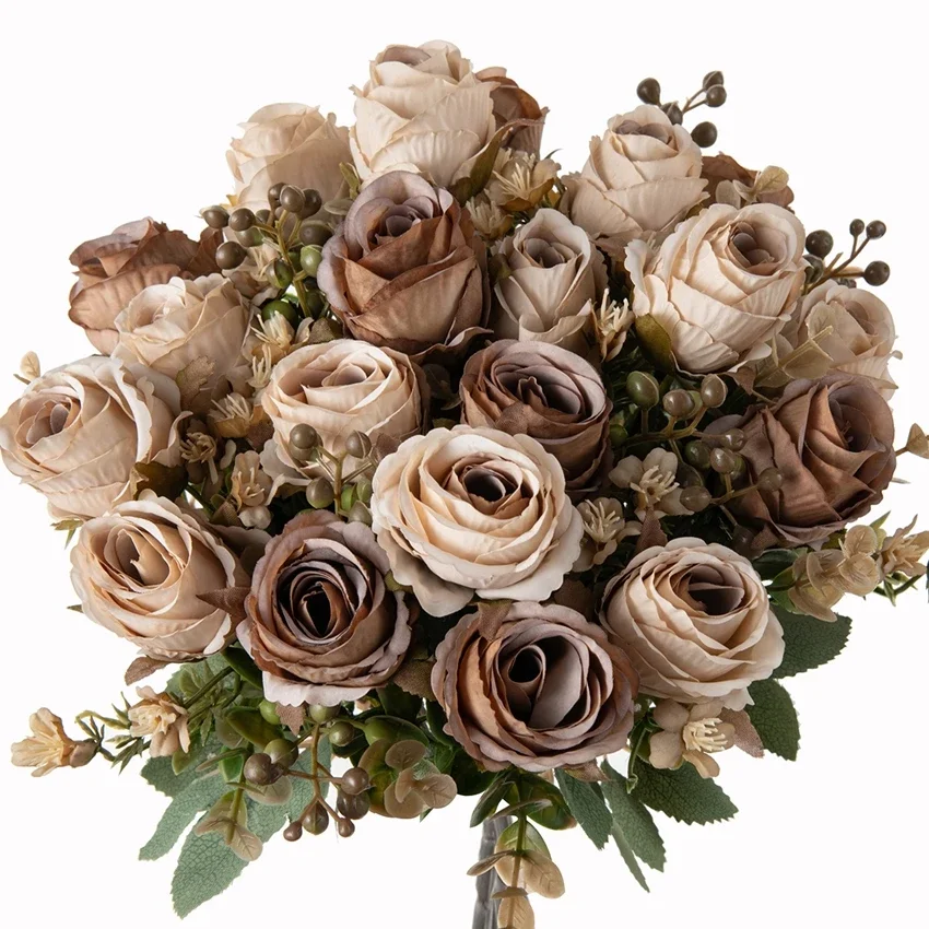 Silk Artificial Flower Rose Wedding Bridal Bouquet Home Room Vase Festival Outdoor Garden Bonsai Arch Diy Gift Box Decoration
Silk Artificial Flower Rose Wedding Bridal Bouquet Home Room Vase Festival Outdoor Garden Bonsai Arch Diy Gift Box Decoration
