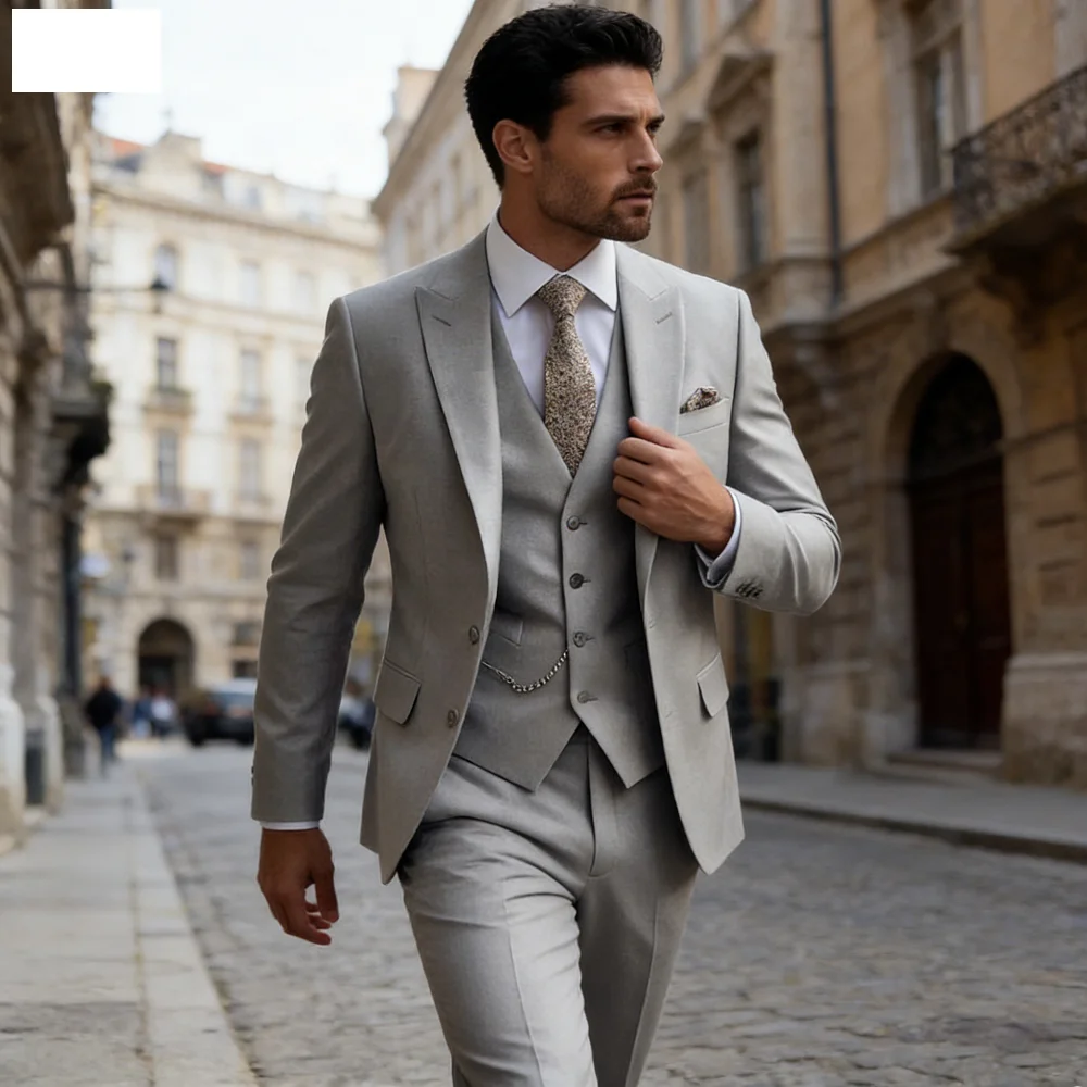 Настраиваемый мужской деловой комплект из трех предметов с блейзером, жилетом, брюками и подходящим шарфом с лацканами, свадебным кодом крестного отца
Настраиваемый мужской деловой комплект из трех предметов с блейзером, жилетом, брюками и подходящим шарфом с лацканами, свадебным кодом крестного отца