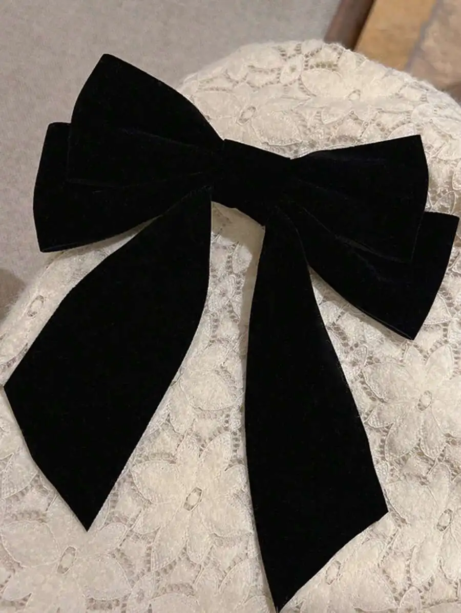Black Velvet Bow Hair Clip Claw For Women Elegant Daily Accessory
Black Velvet Bow Hair Clip Claw For Women Elegant Daily Accessory