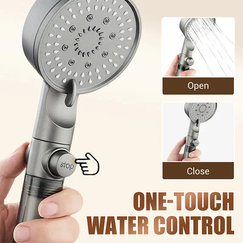 Powerful High-Flow Pressure Boost Shower Head SPA Handheld Shower Head Water Filter 5 Modes Mist Massage
Powerful High-Flow Pressure Boost Shower Head SPA Handheld Shower Head Water Filter 5 Modes Mist Massage