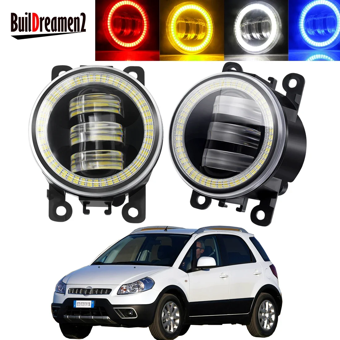 2 Pieces Car Front Bumper Angel Eye Fog Light Assembly LED Lens Fog Daytime Running Lamp DRL 30W 12V For Fiat Sedici 2009-2016
2 Pieces Car Front Bumper Angel Eye Fog Light Assembly LED Lens Fog Daytime Running Lamp DRL 30W 12V For Fiat Sedici 2009-2016