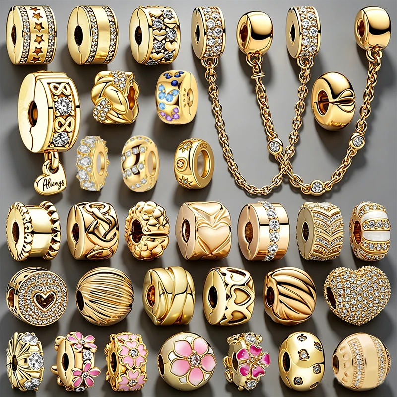 Hot Gold Plated CZ Spacer Charms for Bracelet DIY Jewelry Making Heart Flower Safety Chain Enamel Beads for Women Jewelry Gift
Hot Gold Plated CZ Spacer Charms for Bracelet DIY Jewelry Making Heart Flower Safety Chain Enamel Beads for Women Jewelry Gift