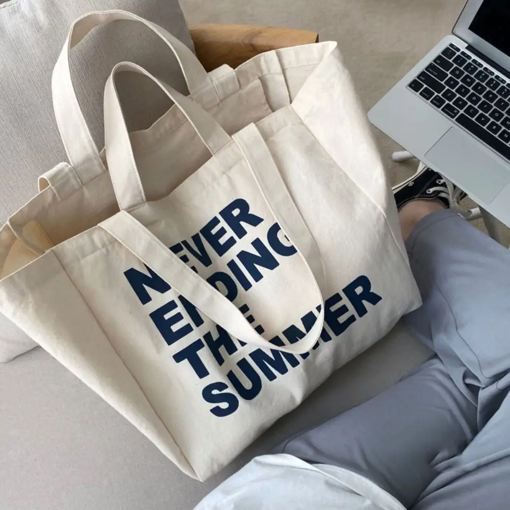 Large Capacity Letter Print Tote Bag Lightweigh Commuting Literary Canvas Shoulder Bag Soft Casual Woman Shoulder Bag Female
Large Capacity Letter Print Tote Bag Lightweigh Commuting Literary Canvas Shoulder Bag Soft Casual Woman Shoulder Bag Female