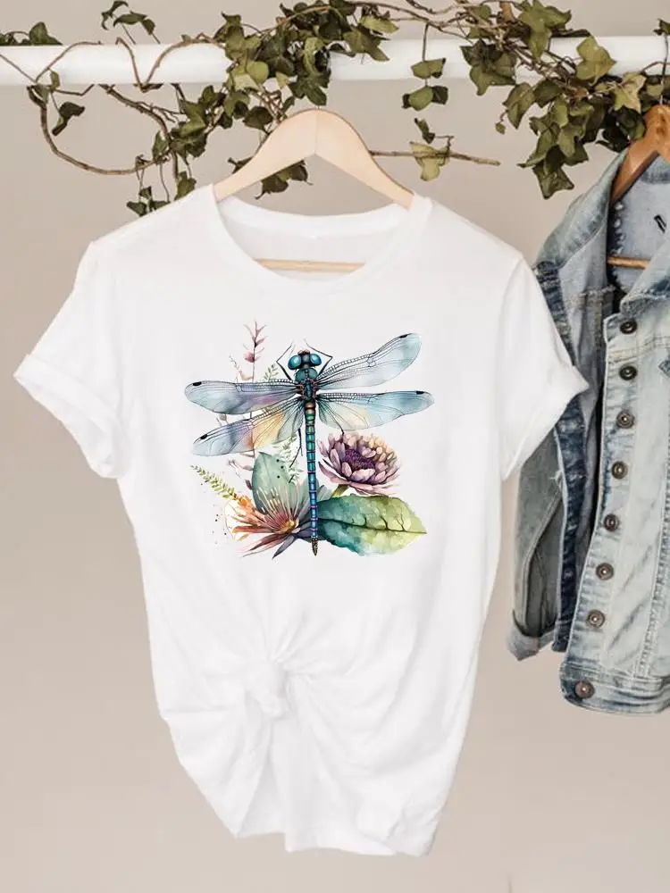 Watercolor Dragonfly Flower Fashion Basic Tee Top Clothes Women Graphic Short Sleeve T-shirt Ladies Print T Shirt Clothing
Watercolor Dragonfly Flower Fashion Basic Tee Top Clothes Women Graphic Short Sleeve T-shirt Ladies Print T Shirt Clothing