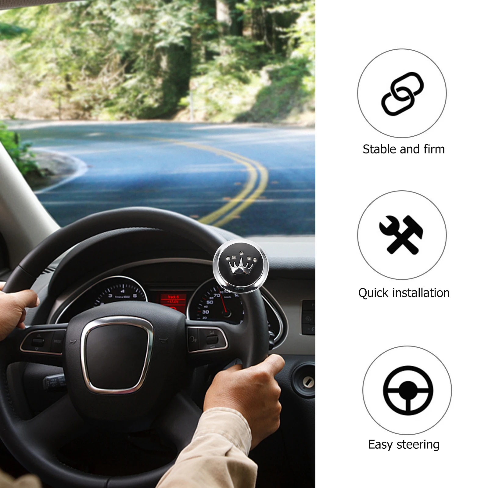 1pc Steering Wheel Booster Durable Aid Handle Spinner Auto Ball Power Easy Install Long Time Driving Use Car Supplies Steering
1pc Steering Wheel Booster Durable Aid Handle Spinner Auto Ball Power Easy Install Long Time Driving Use Car Supplies Steering