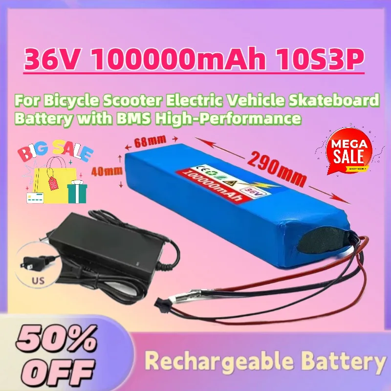 36V 100Ah 10S3P Li-Ion Rechargeable Battery For Bicycle Scooter Electric Vehicle Skateboard Battery with BMS High-Performance
36V 100Ah 10S3P Li-Ion Rechargeable Battery For Bicycle Scooter Electric Vehicle Skateboard Battery with BMS High-Performance