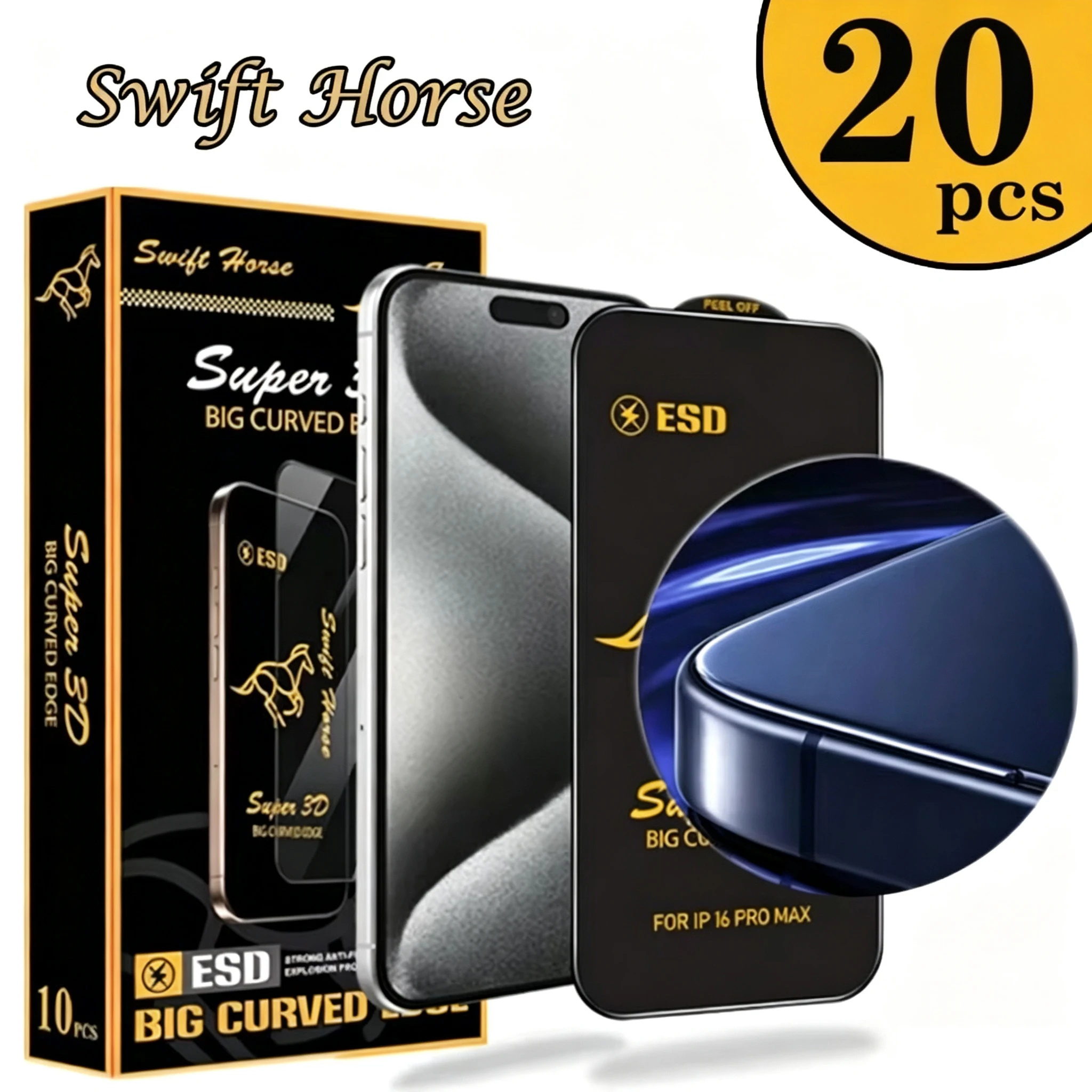 20pcs New 3D Swift Horse Full Glue Tempered Glass For IPHONE 17 16 16E 15 14 13 12 Pro Max plus Mini 11 Pro XR XS MAX 7 8 Plus
20pcs New 3D Swift Horse Full Glue Tempered Glass For IPHONE 17 16 16E 15 14 13 12 Pro Max plus Mini 11 Pro XR XS MAX 7 8 Plus