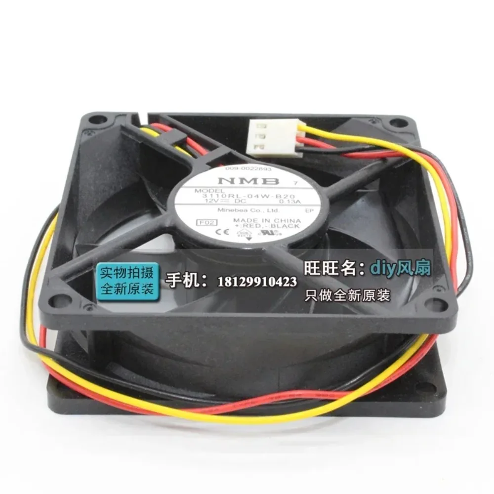 NMB-MAT 3110RL-04W-B20 F02 DC 12V 0.13A 80x80x25mm 3-Wire Cooling Fan
NMB-MAT 3110RL-04W-B20 F02 DC 12V 0.13A 80x80x25mm 3-Wire Cooling Fan
