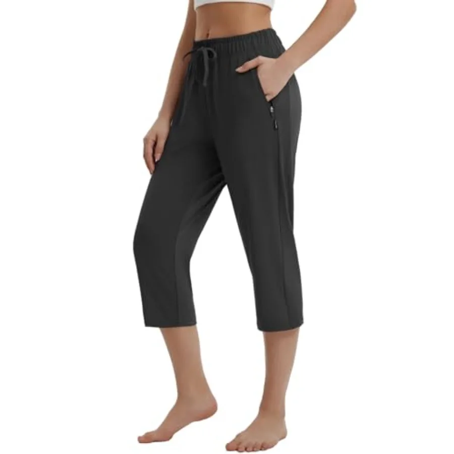 Womens Yoga Capri Pants with Zipper Pockets Summer Drawstring Capris Joggers Lounge Crop 19
Womens Yoga Capri Pants with Zipper Pockets Summer Drawstring Capris Joggers Lounge Crop 19