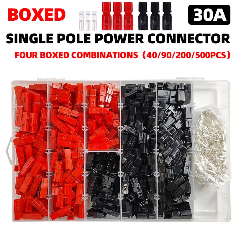40/90/200/500 Pcs Anderson Single Pole 30A Plugs! High Current Connectors for Battery Forklifts and UPS,Modular Power Connectors
40/90/200/500 Pcs Anderson Single Pole 30A Plugs! High Current Connectors for Battery Forklifts and UPS,Modular Power Connectors