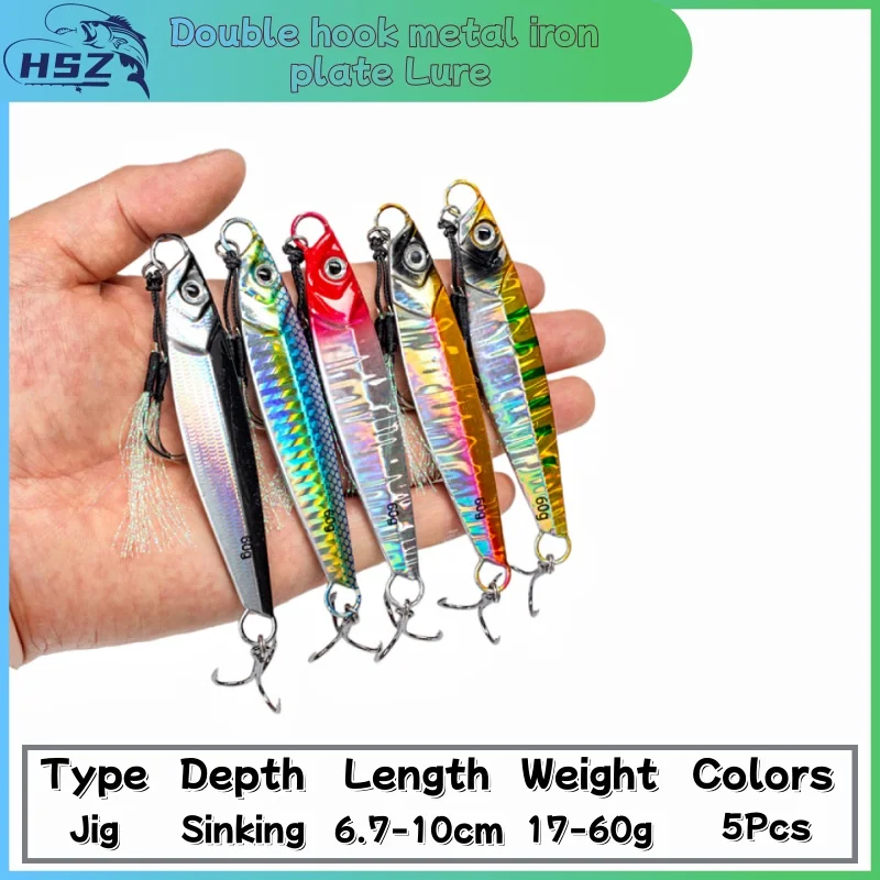 Metal Jig 17g-60g Durable Bionic Hard Bait Realistic Design for Sea Fishing for tuna and mackerel
Metal Jig 17g-60g Durable Bionic Hard Bait Realistic Design for Sea Fishing for tuna and mackerel