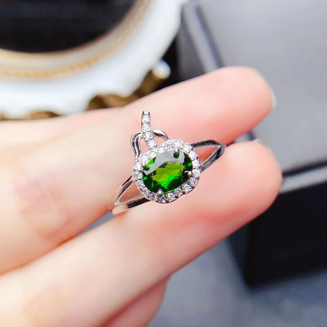 5*7mm Natural Diopside Ring S925 Sterling Silver Certificate Fine Fashion Design Charm Wedding Jewelry for Women FS
5*7mm Natural Diopside Ring S925 Sterling Silver Certificate Fine Fashion Design Charm Wedding Jewelry for Women FS