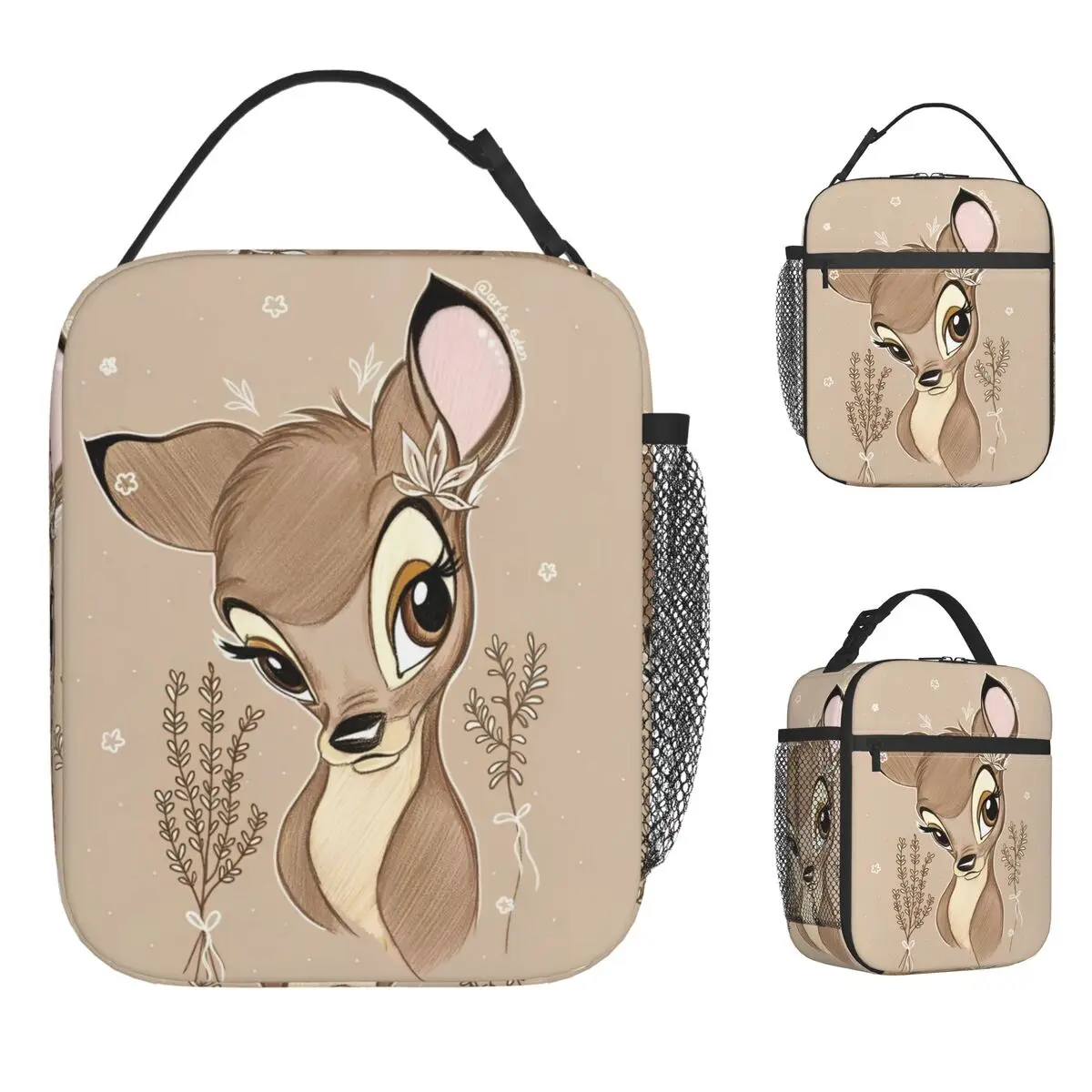 Милые изолированные сумки для обеда в стиле Бэмби, большая вместимость, контейнер для еды с рисунком оленя, сумка-холодильник, сумка-тоут, ланч-бокс, пляжный пикник для мужчин и женщин 
Милые изолированные сумки для обеда в стиле Бэмби, большая вместимость, контейнер для еды с рисунком оленя, сумка-холодильник, сумка-тоут, ланч-бокс, пляжный пикник для мужчин и женщин
