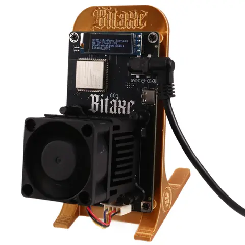 Prático-US Plug Gold Bitaxe Gamma 601 BTC Crypto Miner, chip BM1370 Asic, 1.2TH/S, 18-22W do Antminer S21 Pro