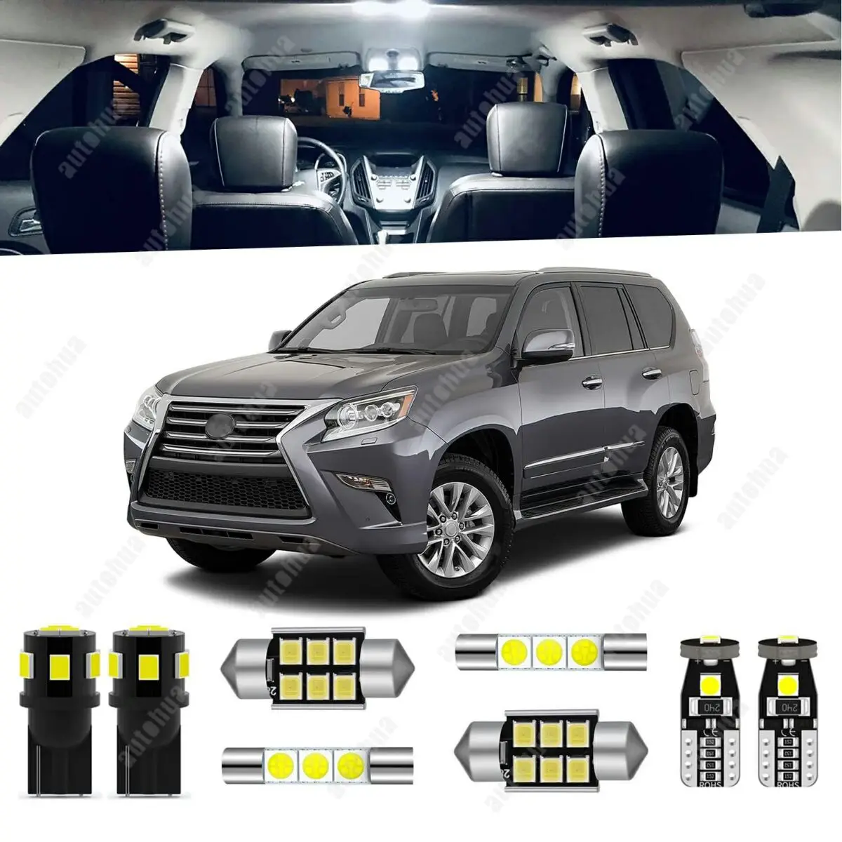LED Interior Lights For Lexus GX460 2010-2020 White 6000K LED Lighting 23Pcs
LED Interior Lights For Lexus GX460 2010-2020 White 6000K LED Lighting 23Pcs