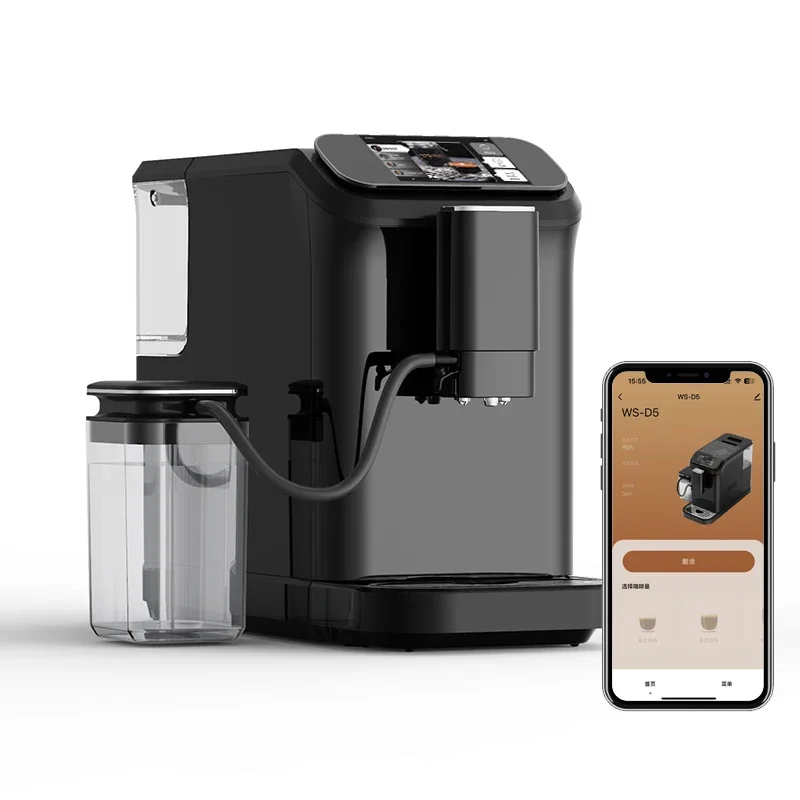 WIFI Smart App 20 bar Bean-To-Cup Coffee maker Espresso Machine Home Super Automatic coffee machine
WIFI Smart App 20 bar Bean-To-Cup Coffee maker Espresso Machine Home Super Automatic coffee machine