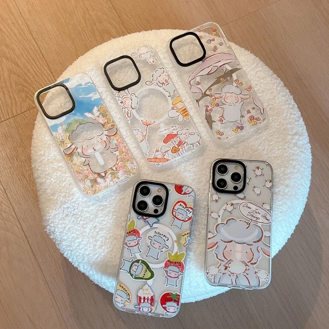 Creative Sheep MagSafe Acrylic Transparent Border Phone Case Cover for IPhone 13 14 15 16 Pro Max Case for IPhone 16 Pro Max
Creative Sheep MagSafe Acrylic Transparent Border Phone Case Cover for IPhone 13 14 15 16 Pro Max Case for IPhone 16 Pro Max