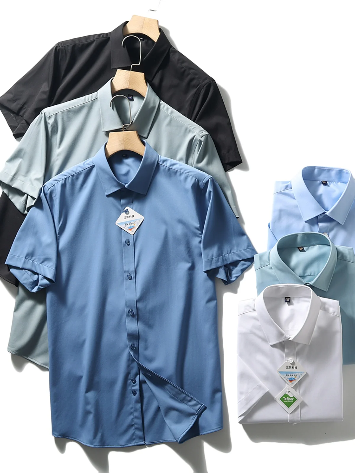 Tee-Proof Tech Fabric Ice-Cool ort-Sve irt Thin Summer Commute Men's Pure Color Versatile Busin Casual irt
Tee-Proof Tech Fabric Ice-Cool ort-Sve irt Thin Summer Commute Men's Pure Color Versatile Busin Casual irt