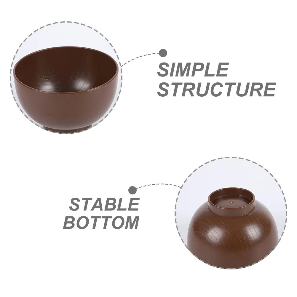 Wood Grain Soup Bowl s Small Japanese Style Kitchen Supply Non Slip Heat Resistant Sturdy Lightweight Smooth Surface
Wood Grain Soup Bowl s Small Japanese Style Kitchen Supply Non Slip Heat Resistant Sturdy Lightweight Smooth Surface