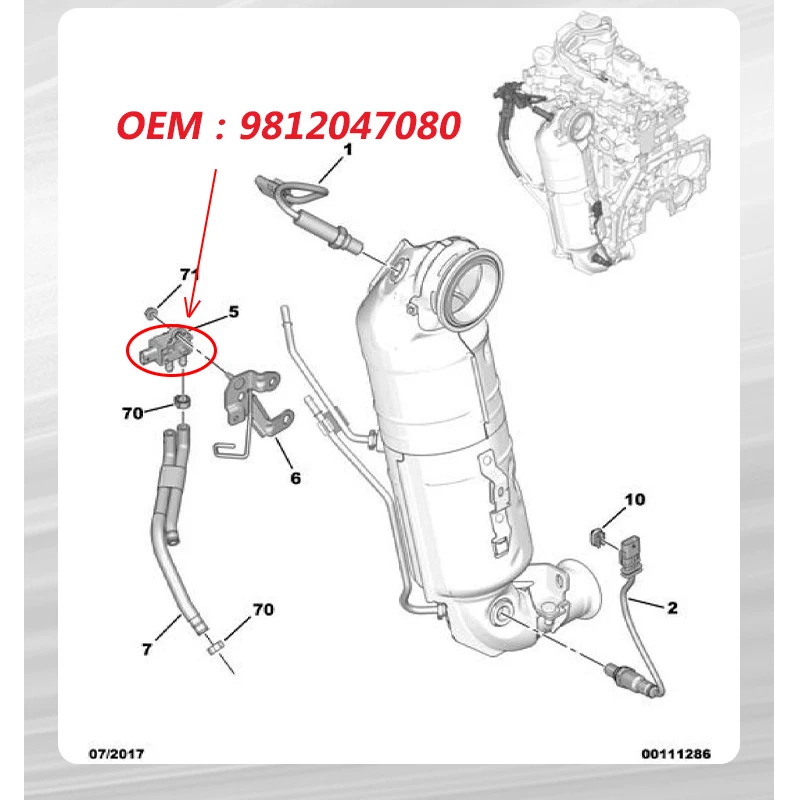 9812047080 Exhaust Pressure Sensor For Peugeot 308 2008 Citroen C3 C4 Picasso Berlingo DS PEUGEOT 13-19 81MPP12-01
9812047080 Exhaust Pressure Sensor For Peugeot 308 2008 Citroen C3 C4 Picasso Berlingo DS PEUGEOT 13-19 81MPP12-01