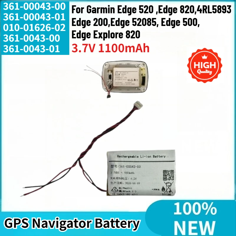 361-00043-01 361-0043-00 361-0043-01 High Quality GPS Navigator Battery 3.7V 1100mAh For Garmin Edge Explore 820 520 Brand New
361-00043-01 361-0043-00 361-0043-01 High Quality GPS Navigator Battery 3.7V 1100mAh For Garmin Edge Explore 820 520 Brand New