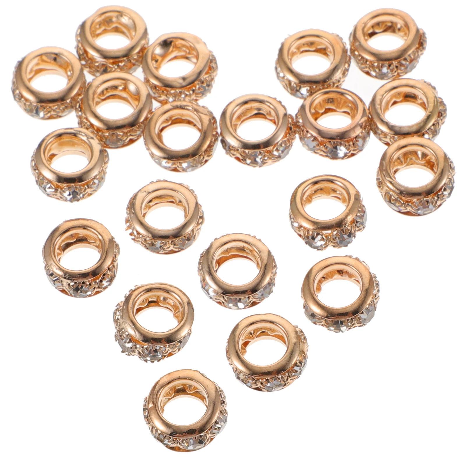 20 Pcs Bracelet Beads Crystal Craft Findings Spacer DIY Jewelry Making Kit rondelle beads metal small rhinestone inlaid necklace
20 Pcs Bracelet Beads Crystal Craft Findings Spacer DIY Jewelry Making Kit rondelle beads metal small rhinestone inlaid necklace