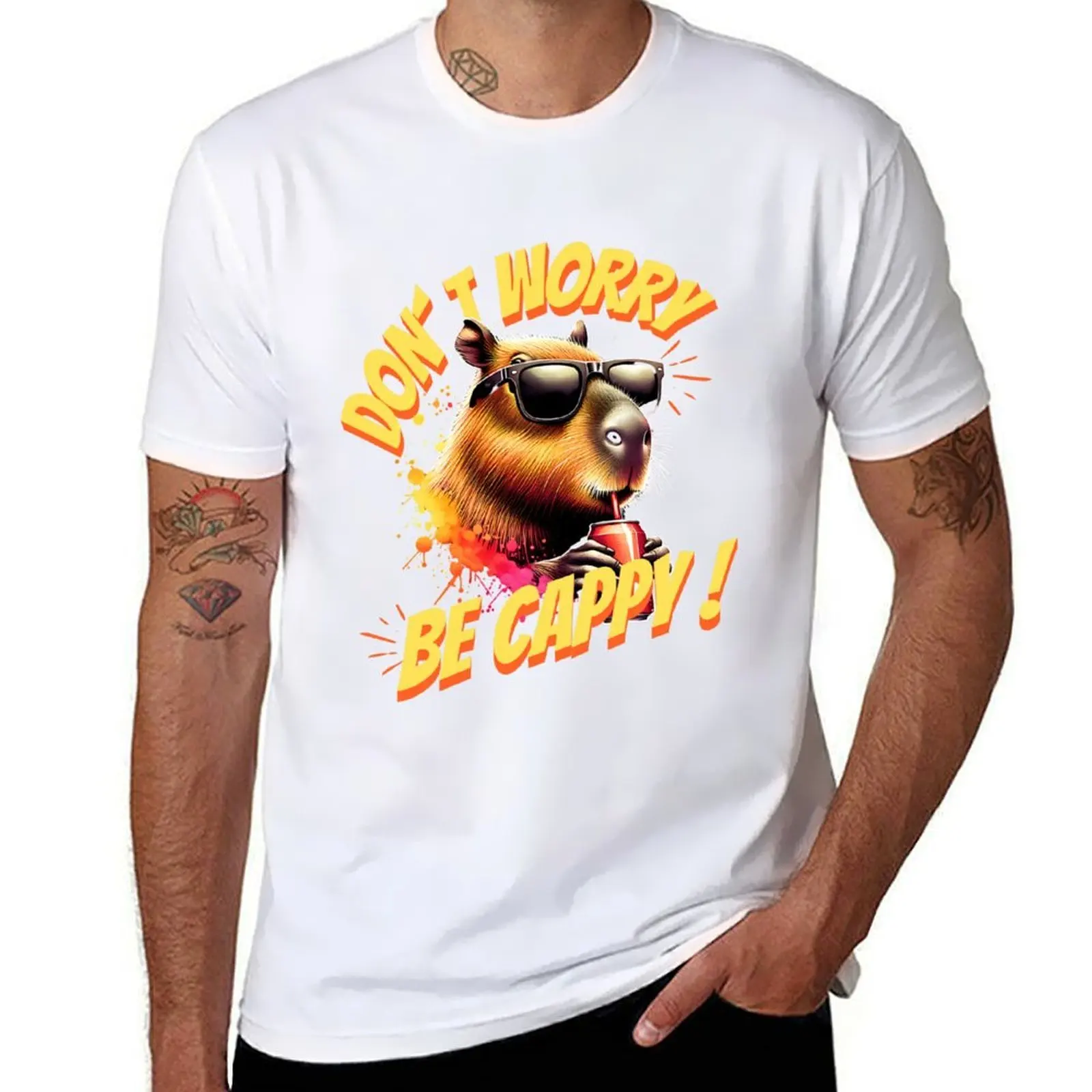 Funny Capybara, Don′t Worry Be Cappy! T-Shirt anime tshirt t shirt man designer T-Shirt 
Funny Capybara, Don′t Worry Be Cappy! T-Shirt anime tshirt t shirt man designer T-Shirt