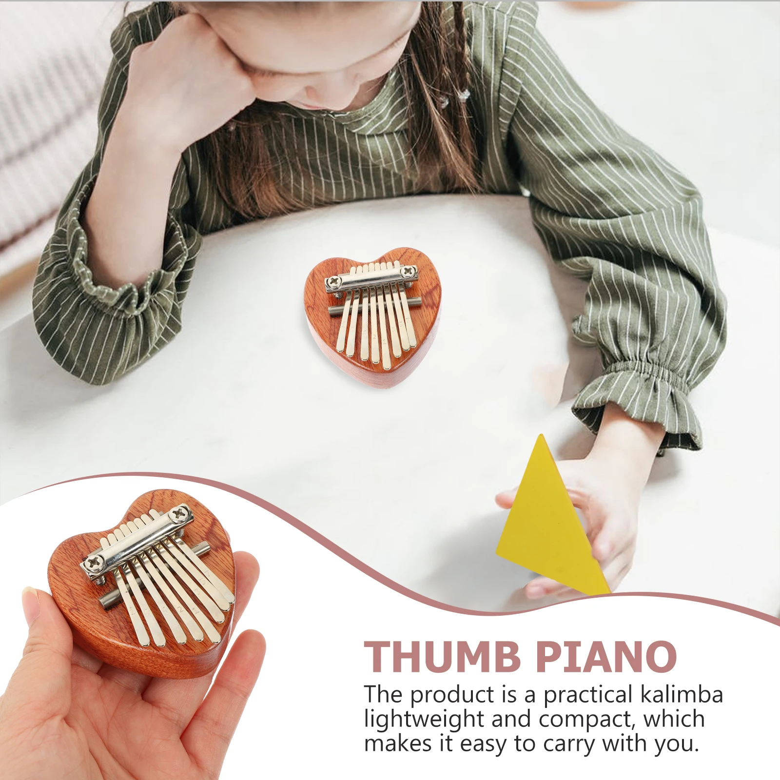 3 Pcs Wooden Thumb Piano Portable Kalimba Mini Major Oval Shape Finger Instrument
3 Pcs Wooden Thumb Piano Portable Kalimba Mini Major Oval Shape Finger Instrument