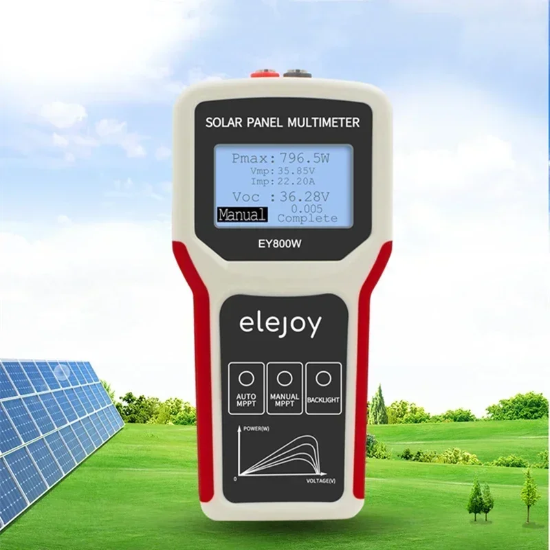 EY800W LCD Photovoltaic Panel Multimeter Auto/ Manual MPPT Solar Panel MPPT Tester Voltage Testing Tool 800W 35A
EY800W LCD Photovoltaic Panel Multimeter Auto/ Manual MPPT Solar Panel MPPT Tester Voltage Testing Tool 800W 35A