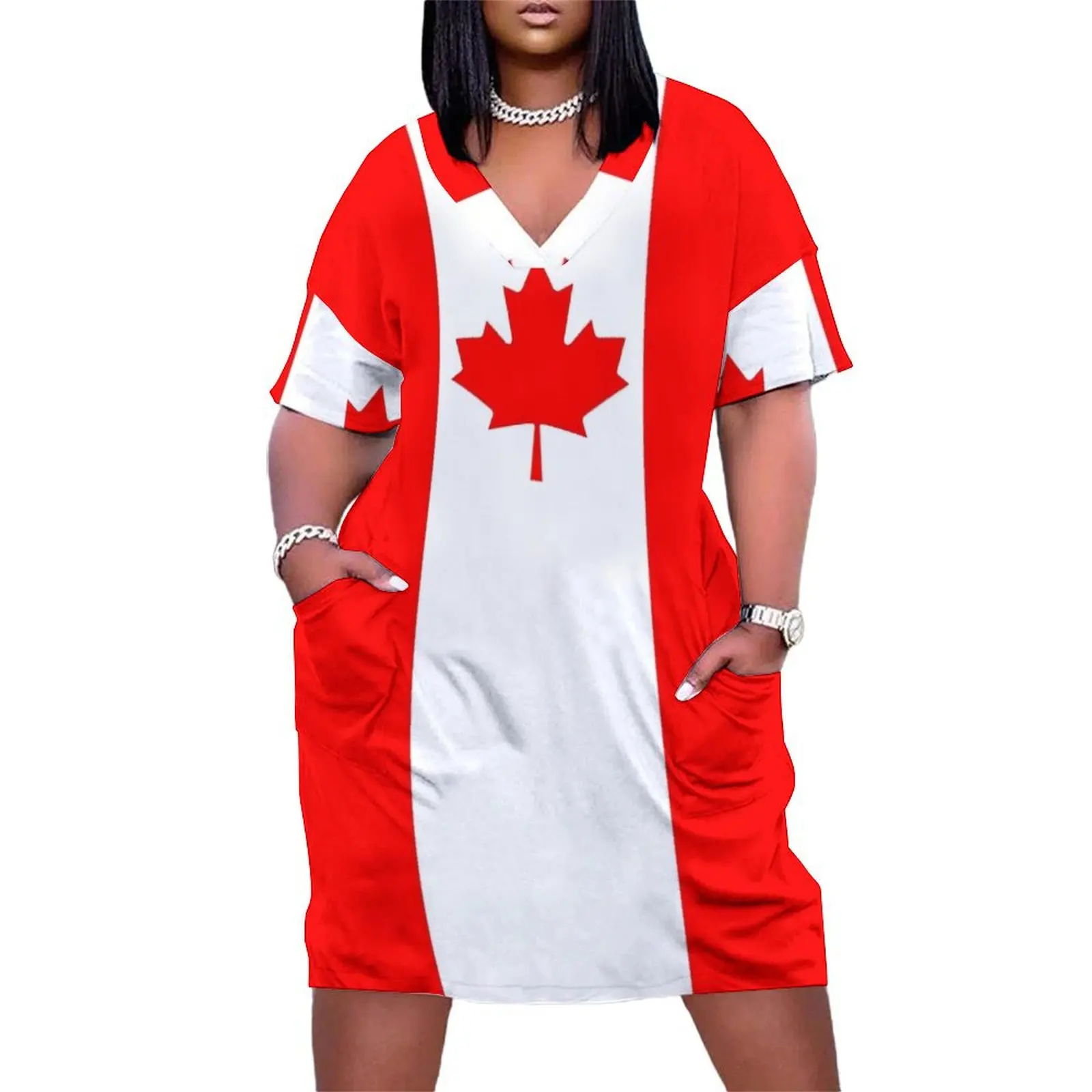 Flag of Canada Loose Pocket Dress purple dress luxury evening dress woman for wedding
Flag of Canada Loose Pocket Dress purple dress luxury evening dress woman for wedding