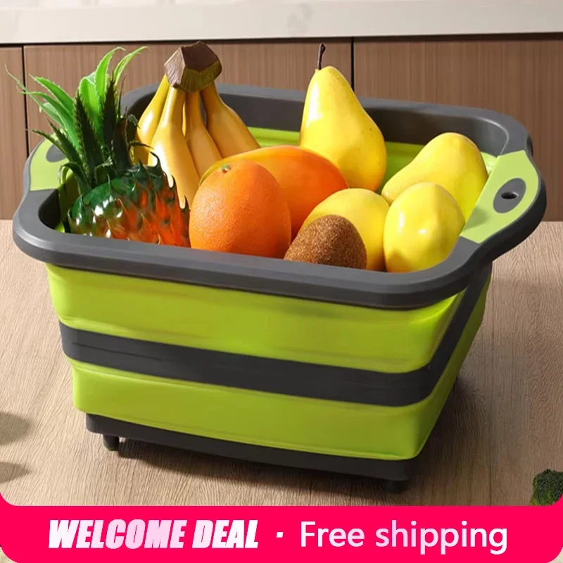 Portable Space Saving Basin with Built-In Sink And Storage for Outdoor Camping Travel And Home Use - Multi-Functional Compact De