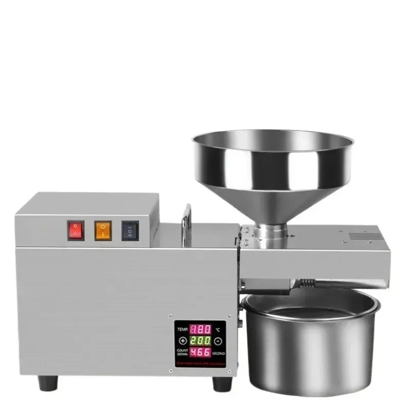 Household stainless steel oil press Automatic small and medium electric intelligent hot and cold double press
Household stainless steel oil press Automatic small and medium electric intelligent hot and cold double press