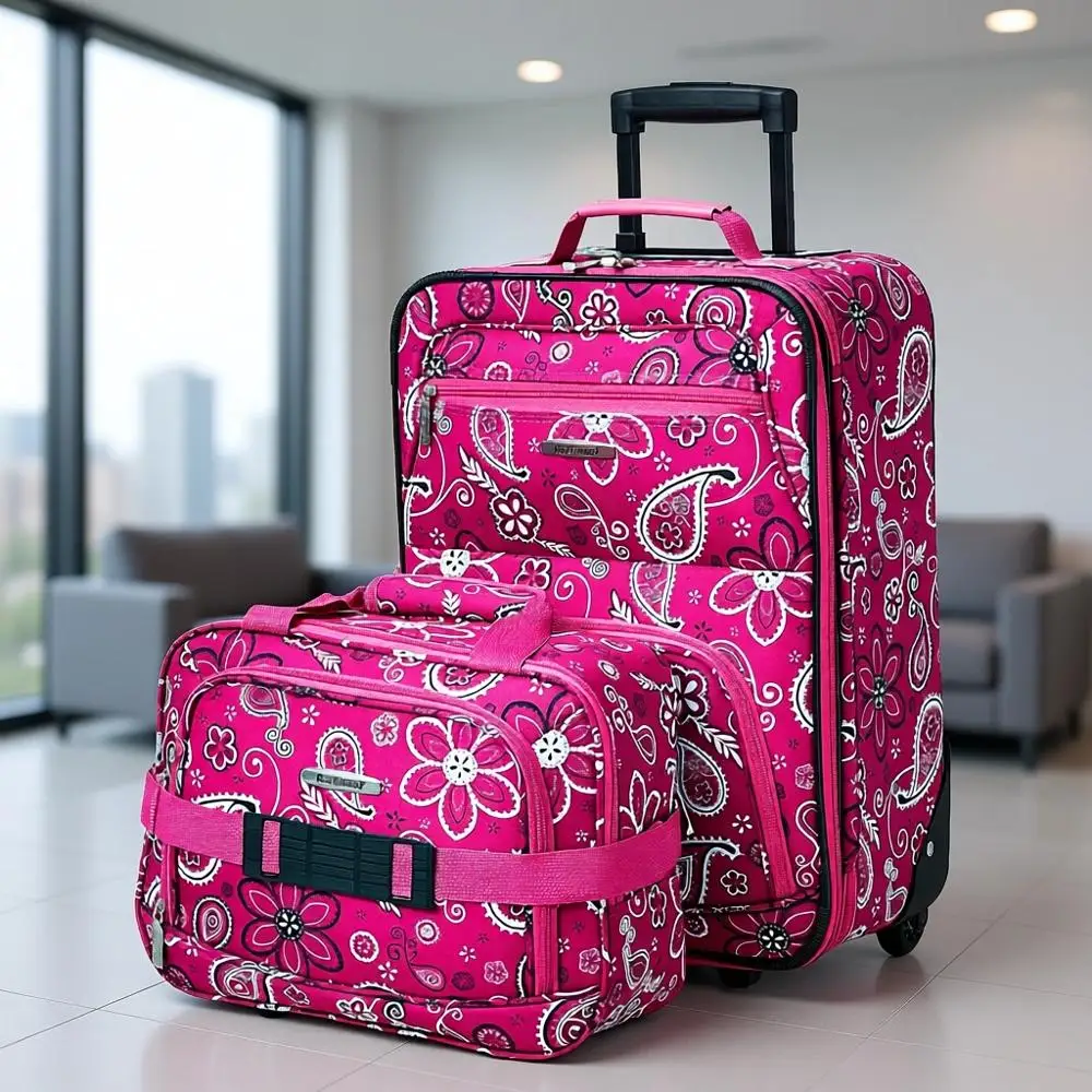 Upright Expandable 2-Piece Luggage Set with Wheels, Handle, Pink, 14/19 Inches
Upright Expandable 2-Piece Luggage Set with Wheels, Handle, Pink, 14/19 Inches